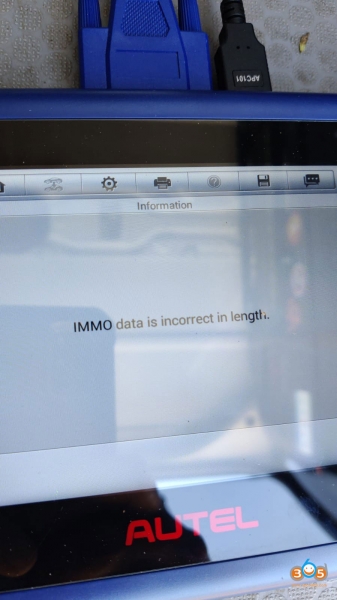 
			Autel IM608 Audi VDO NEC24C64 Immo Data Incorrect?		