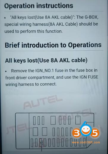 
			Autel KM100 Program Toyota Fortuner All Keys Lost via 8A AKL Adapter		