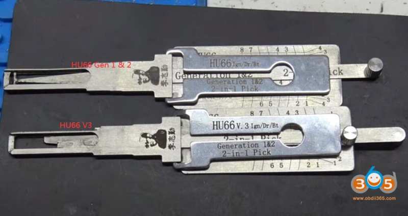 
			Lishi HU66 Gen 1&2 Single Lifter vs HU66 V3 Twin Lifter		