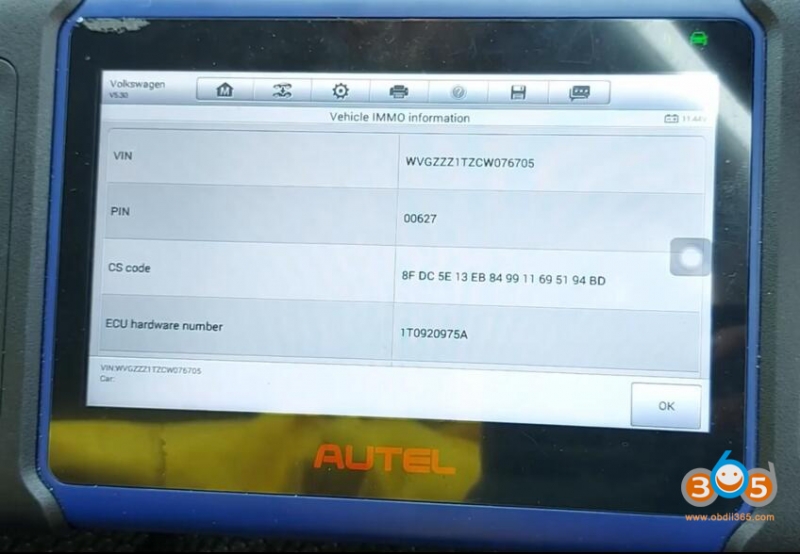 
			Autel IM508 VW Gold VDO 2009- All Keys Lost in Service Mode		