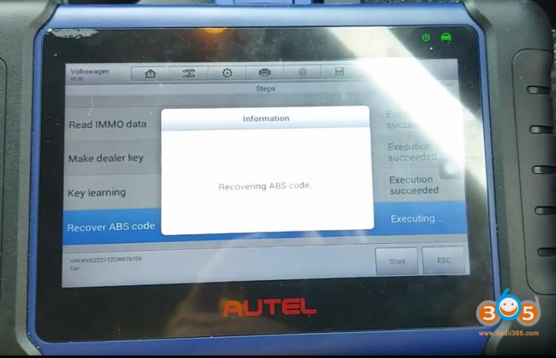 
			Autel IM508 VW Gold VDO 2009- All Keys Lost in Service Mode		