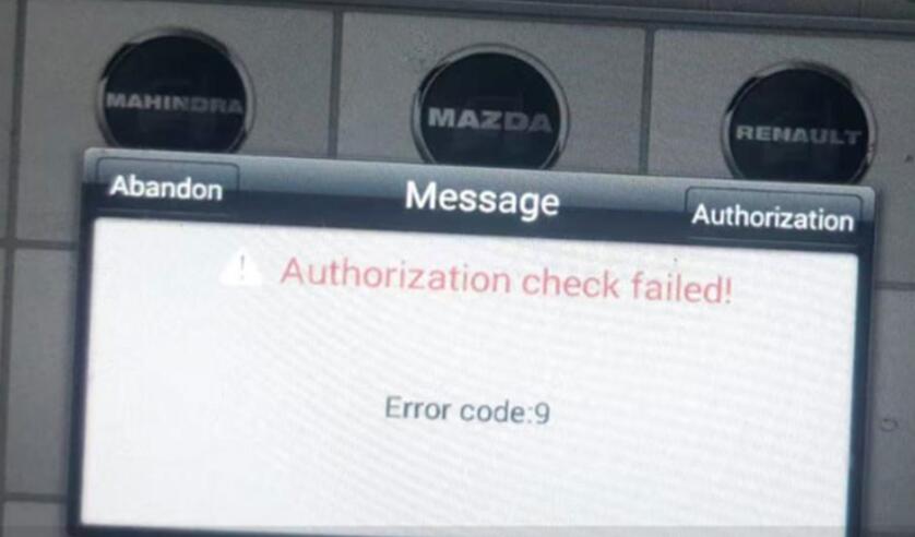 Autel IM608 Pro Authorization Check Failed! Error Code 9 Solution 2