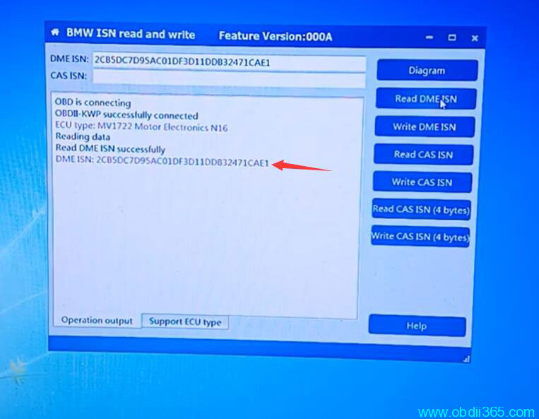 Cgdi Bmw Read ISN From MINI Cooper MEV17.2.2 Ecu 6