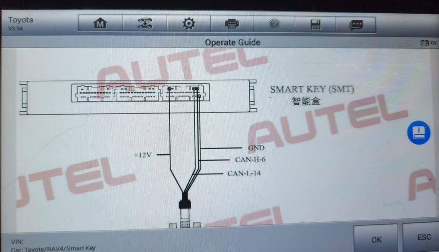 Connect Toyota 27 Cable With Autel Im608 1