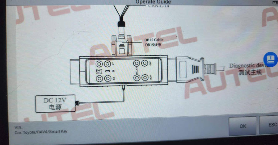 Connect Toyota 27 Cable With Autel Im608 2