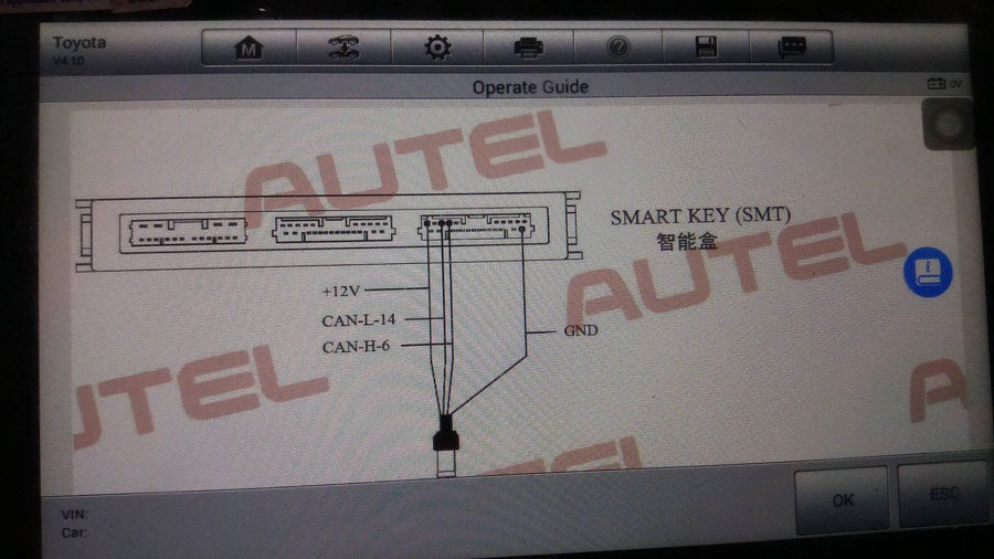 Connect Toyota 27 Cable With Autel Im608 3