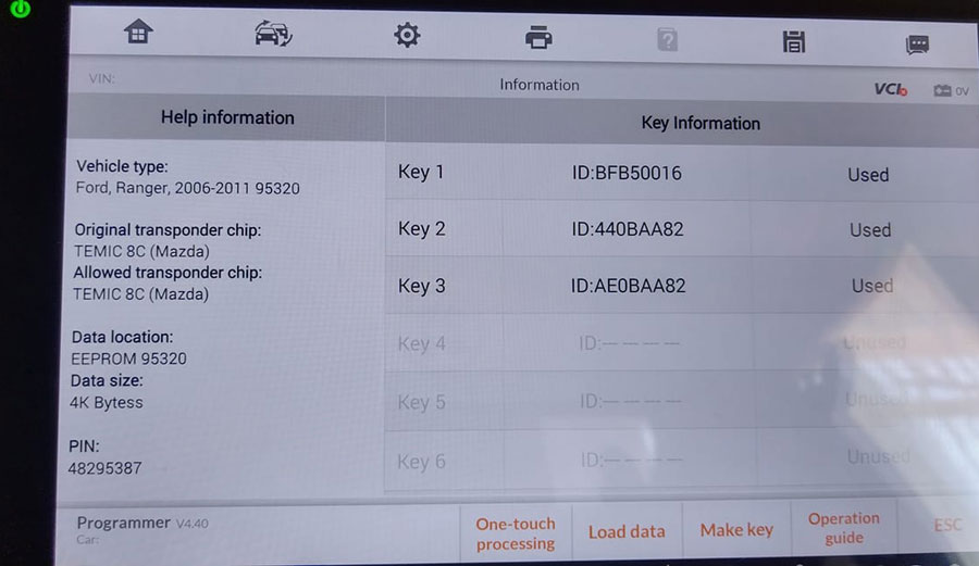 Ford Ranger 8c All Key Lost 2