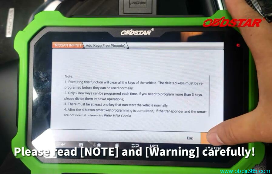 OBDSTAR X300 DP Plus Program 2019 Nissan Sylphy B18 Proximity 11