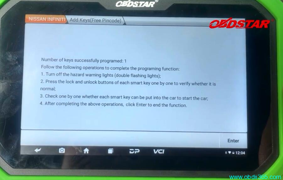 OBDSTAR X300 DP Plus Program 2019 Nissan Sylphy B18 Proximity 21