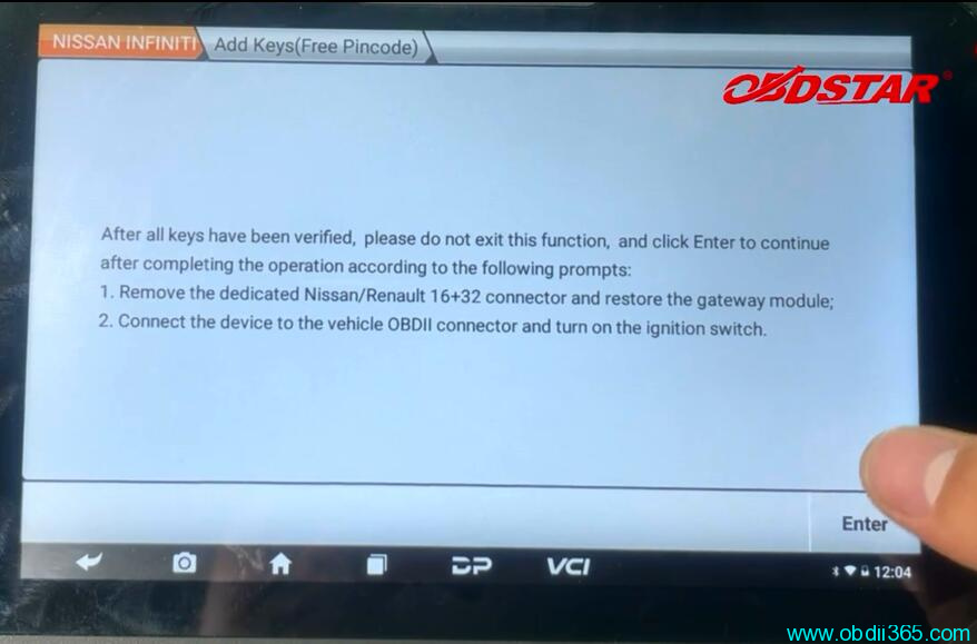 OBDSTAR X300 DP Plus Program 2019 Nissan Sylphy B18 Proximity 22