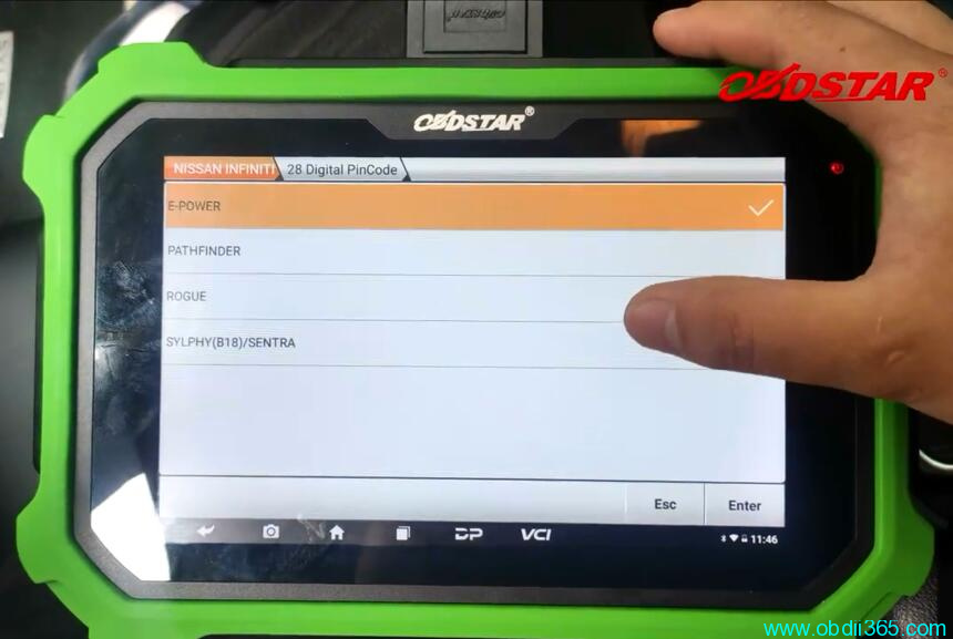 OBDSTAR X300 DP Plus Program 2019 Nissan Sylphy B18 Proximity 8
