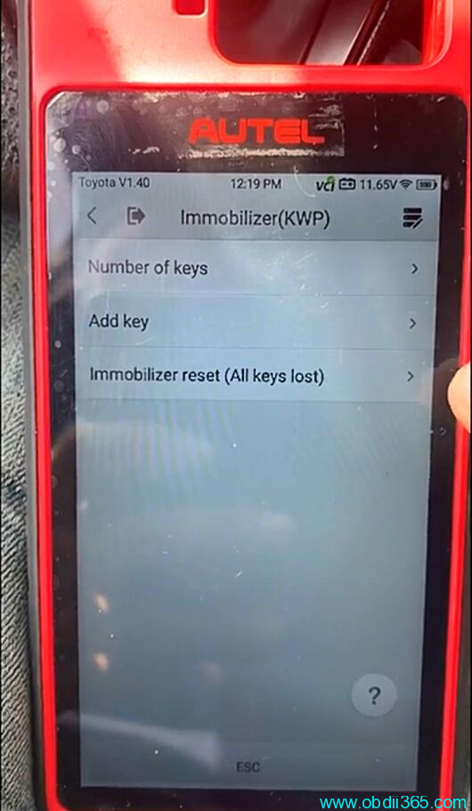 Autel Km100 Toyota Rav4 2019 Blade Key Akl 7
