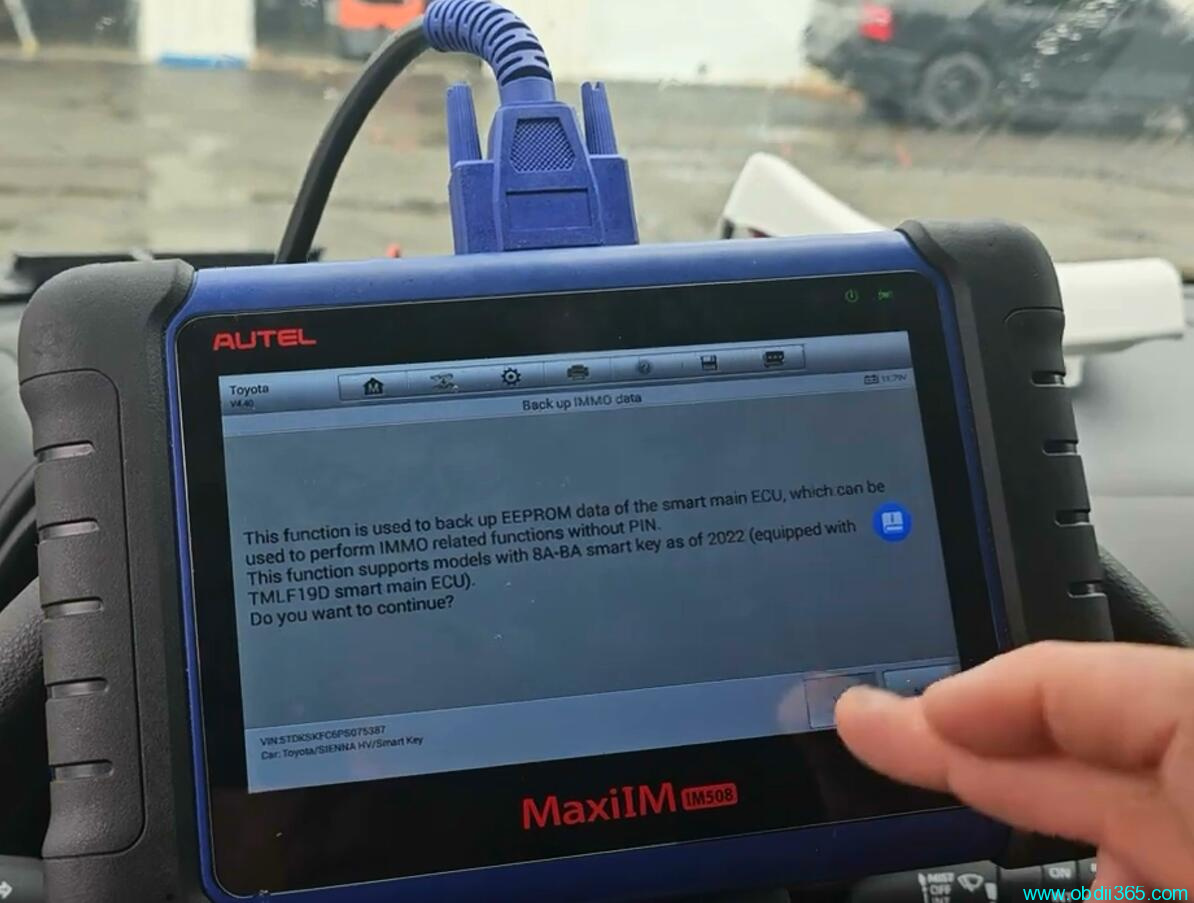 Autel Im508 2023 Toyota Sienna 7