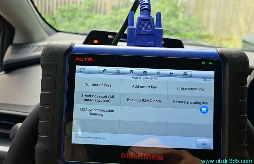 Autel Im508 Add Toyota Prius 2023 Key 6
