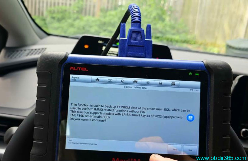 Autel Im508 Add Toyota Prius 2023 Key 8