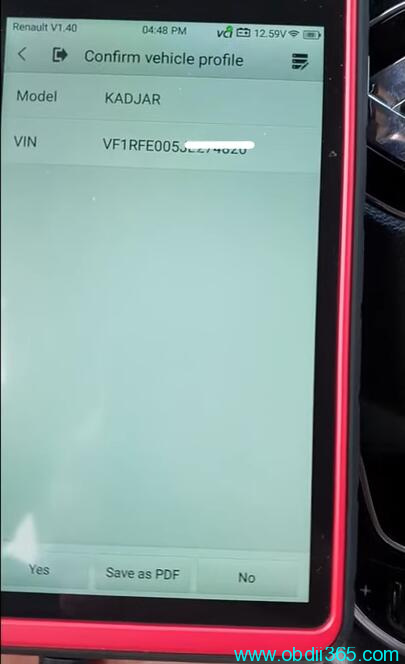 Autel Km100 Renault Kadjar 2018 Key 3