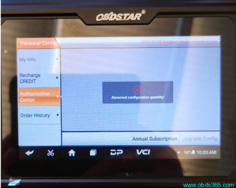Obdstar Abnormal Configuration Quantiny