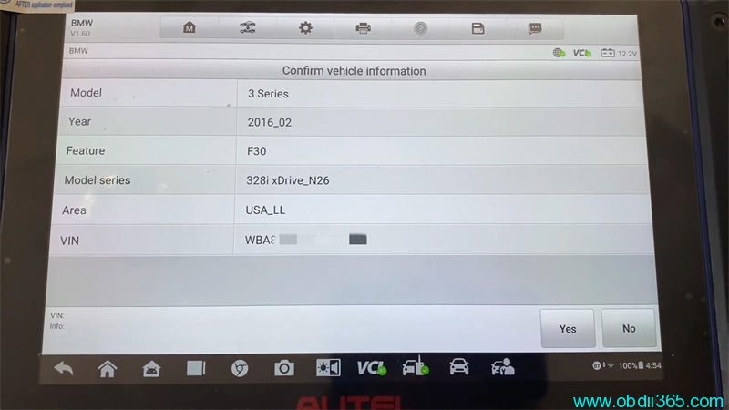 Autel IM608 II Check And Update BMW FEM BDC Version 3