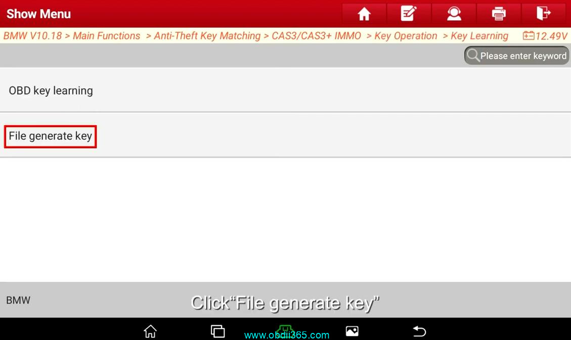 Launch X431 IMMO Plus BMW CAS3 Key 17