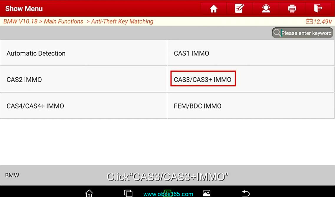 Launch X431 IMMO Plus BMW CAS3 Key 3