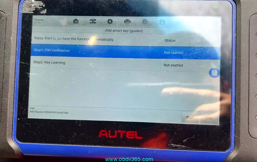 Autel Im508 30 Pin Cable Toyota Venza 2021 Smart Key 15