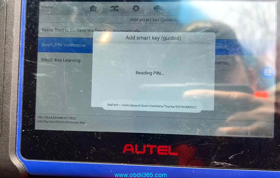 Autel Im508 30 Pin Cable Toyota Venza 2021 Smart Key 16