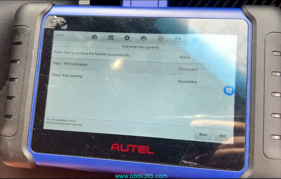 Autel Im508 30 Pin Cable Toyota Venza 2021 Smart Key 18