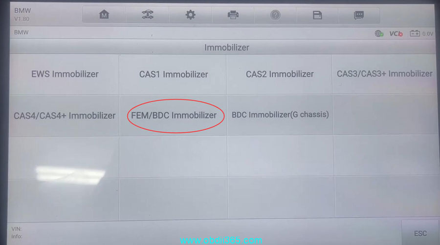 Autel Im608 BMW FEM F30 Fail To Process Ecu 6