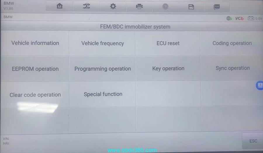 Autel Im608 BMW FEM F30 Fail To Process Ecu 7