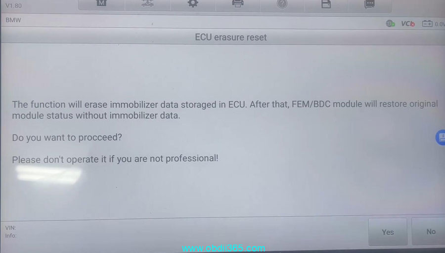 Autel Im608 BMW FEM F30 Fail To Process Ecu 9