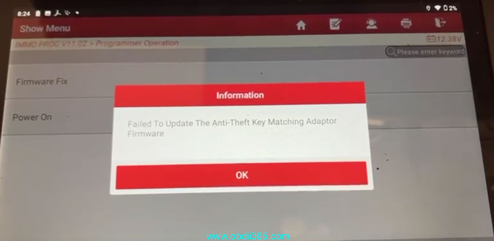 Launch X431 Immo Plus Failed To Firmware Fix 4