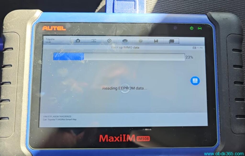 Autel IM508 Adds 2022 Toyota Tundra Key with OBDSTAR 30 PIN Cable