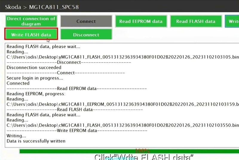 Launch X431 ECU Programmer Clone Skoda MG1CA811 ECU