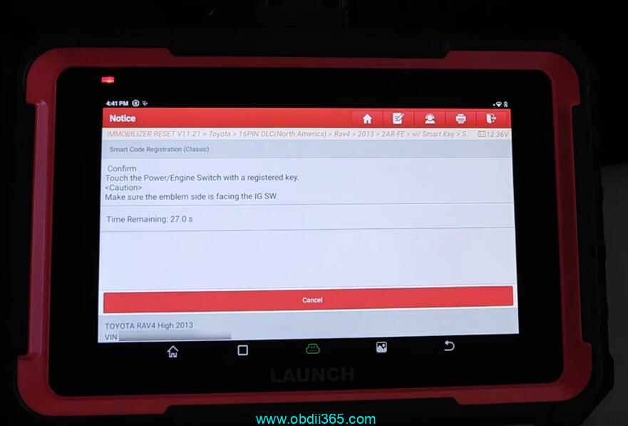 Launch X431 Pro Elite Add Key Toyota Rav4 Key 13