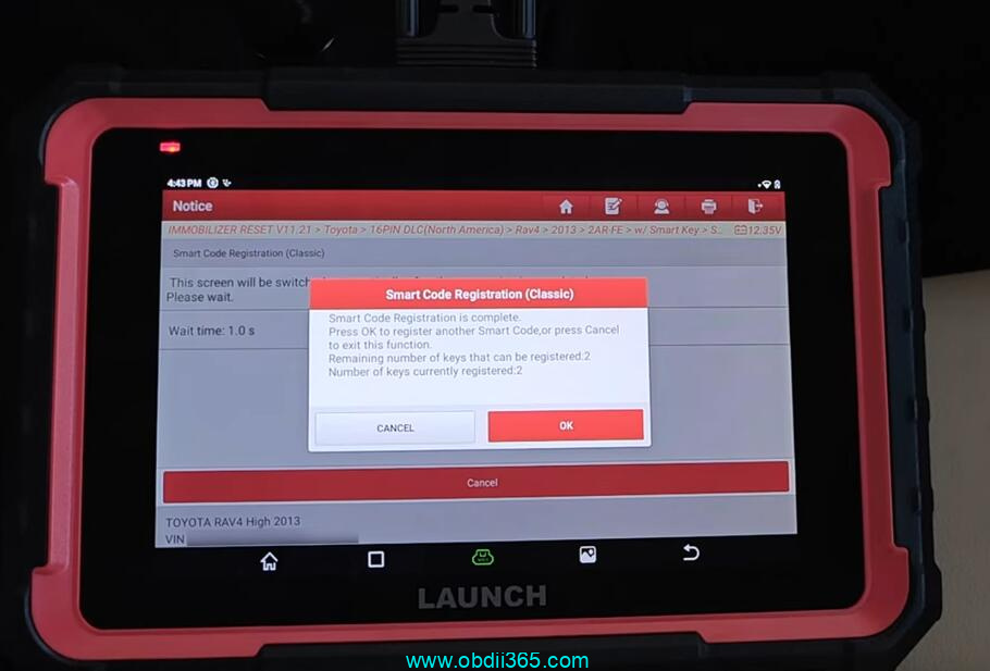Launch X431 Pro Elite Add Key Toyota Rav4 Key 18