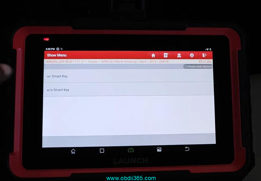 Launch X431 Pro Elite Add Key Toyota Rav4 Key 5