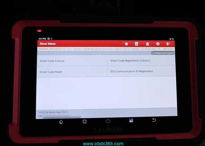 Launch X431 Pro Elite Add Key Toyota Rav4 Key 8