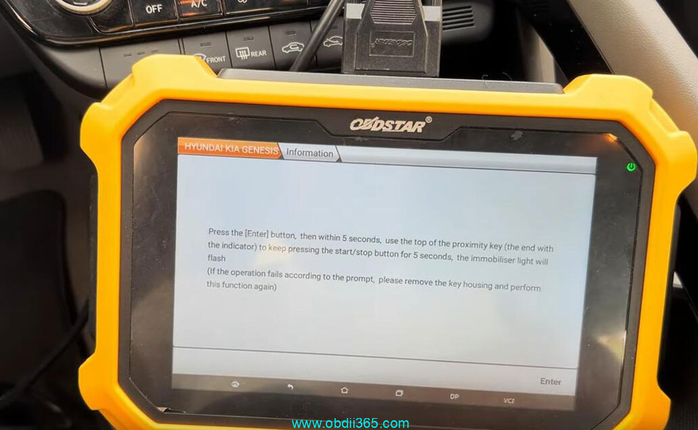 Obdstar Hyundai Elantra 2022 Pin Code Smart Key 11