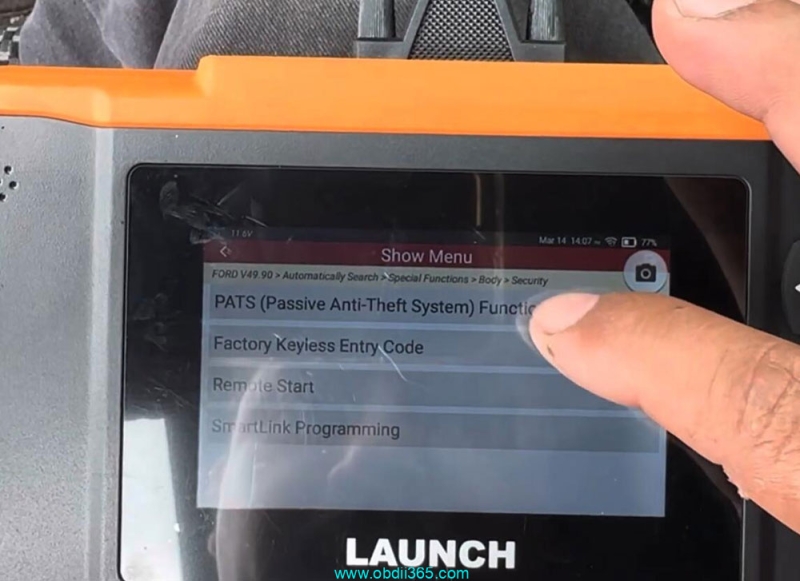 Program 2014 Ford F150 PATS Key with Launch Creader Elite 2.0 FGC