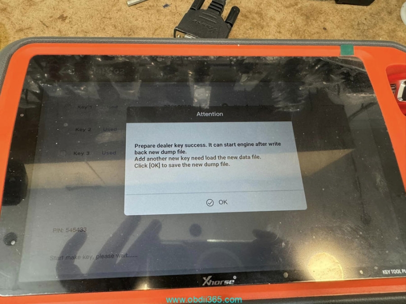 Xhorse Yamaha 2021 Add Key Failed to Write Back EEPROM Erase Error?