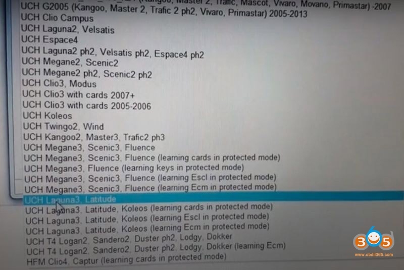 Program Renault Laguna3 Key Card HandsFree with RenoLink 1.87