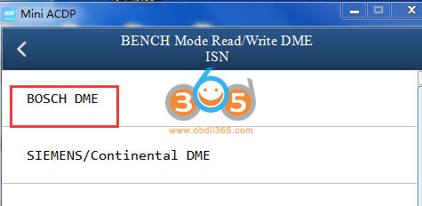 Yanhua Mini ACDP Read BMW F30 N20 DME ISN