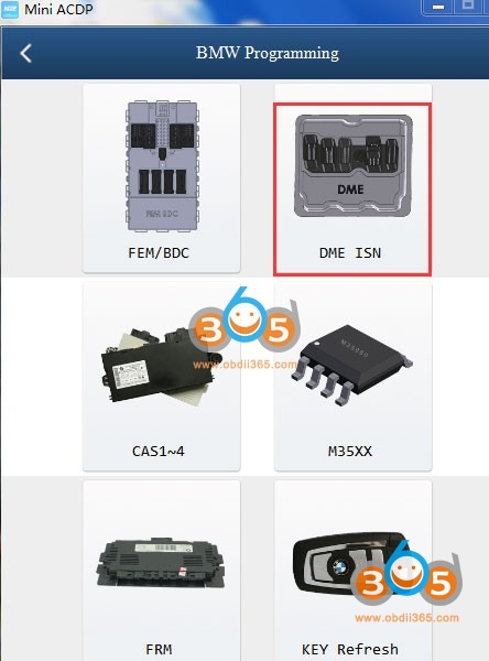 Yanhua Mini ACDP Read BMW F30 N20 DME ISN