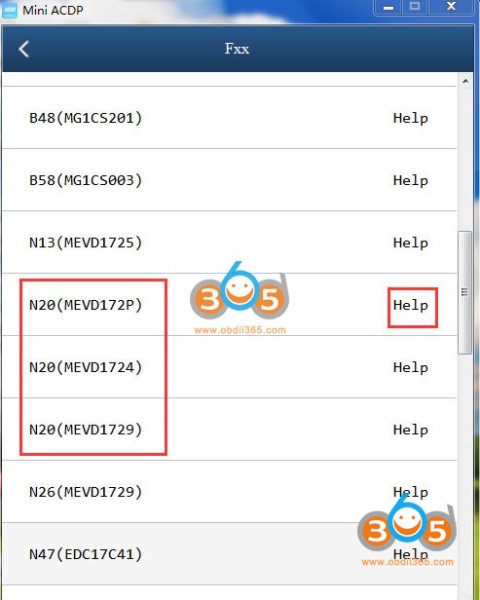 Yanhua Mini ACDP Read BMW F30 N20 DME ISN
