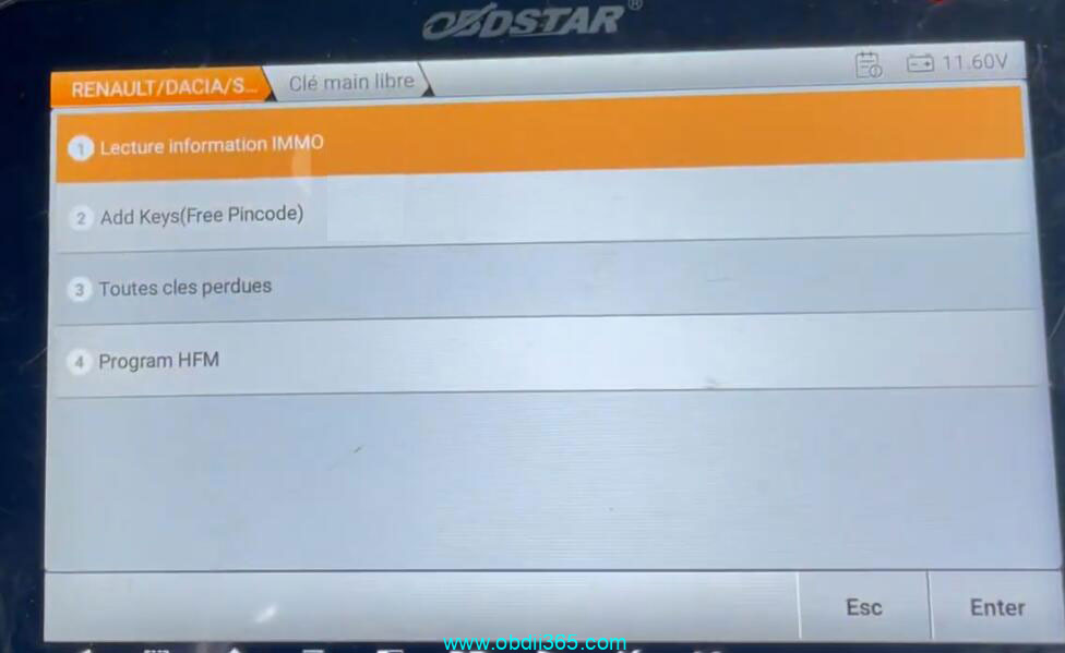 Obdstar G3 Add Renault Clio 5 2023 Key 8