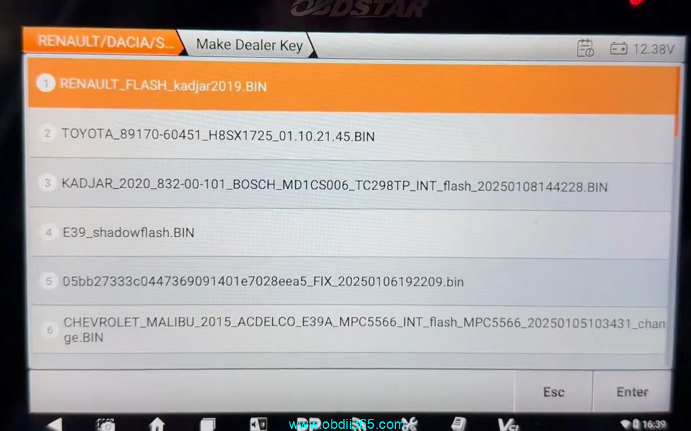 Obdstar G3 Renault Kadjar 2019 Add Key 15