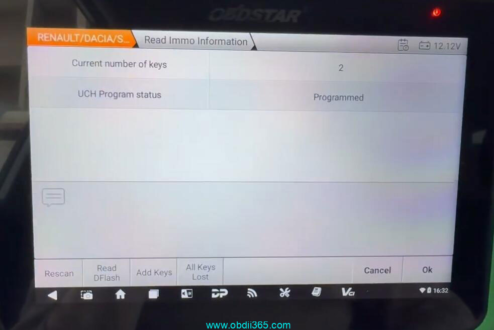 Obdstar G3 Renault Kadjar 2019 Add Key 6