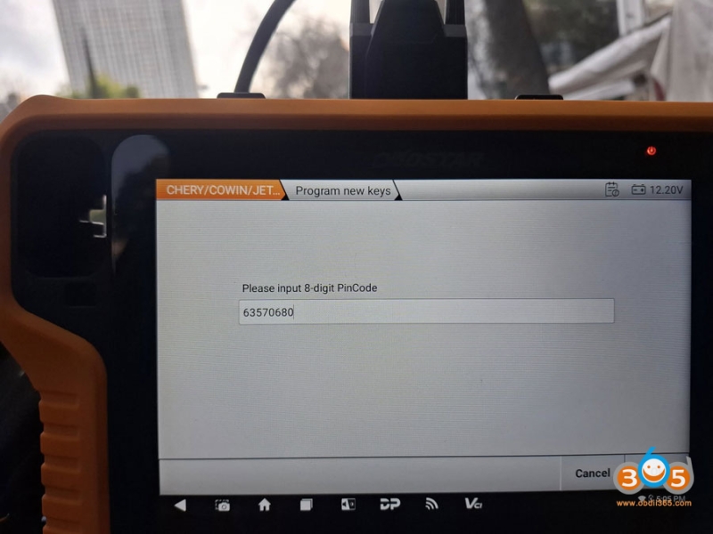 OBDSTAR G3 Program 2024 Chery Omoda 5 All Smart Keys Lost