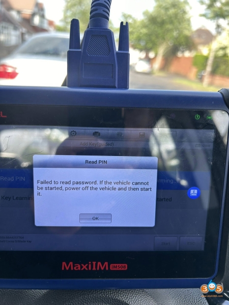 Autel IM508 Failed to Read Opel Corsa D 2010 PIN Code Solution