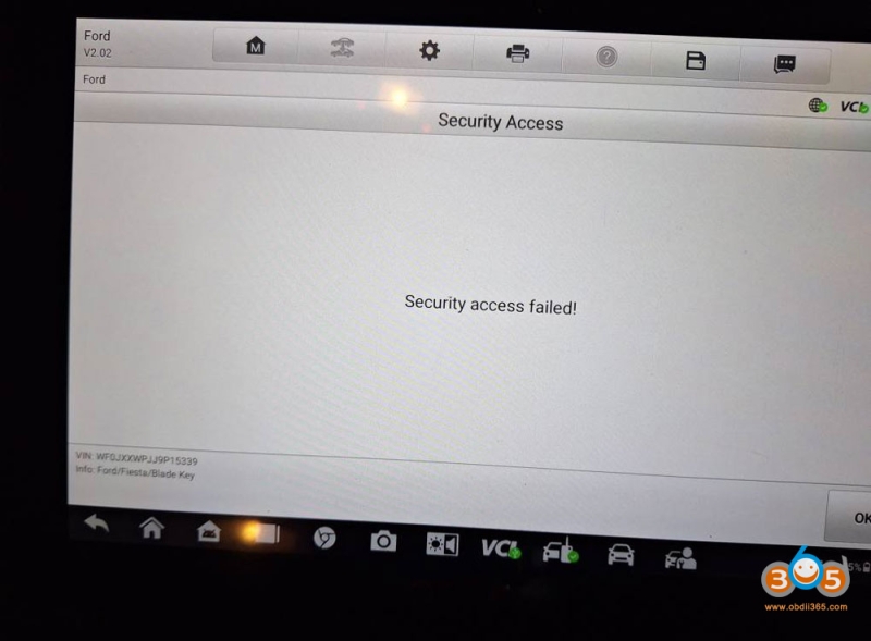 Autel Xhorse Ford Fiesta 2009 AKL Security Access Failed Solution
